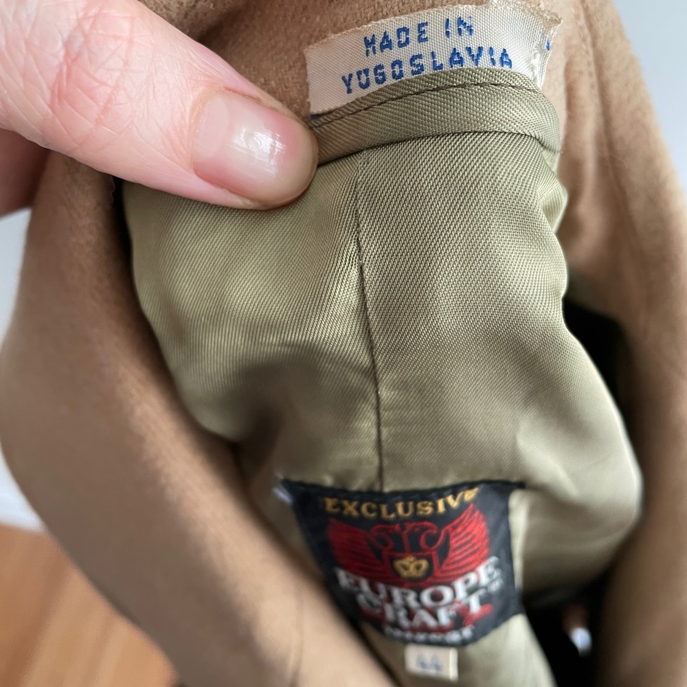 VINTAGE 70’s European Craft Tan Coat - Picture 7 of 10